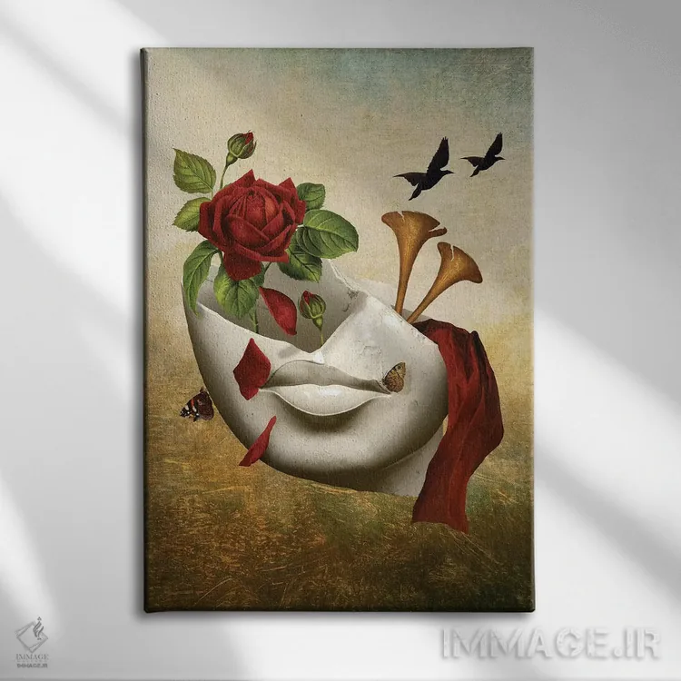 تابلو دکوراتیو شکسته اثر دیوگو وریسی مو - نمای روبهرو روی دیوار