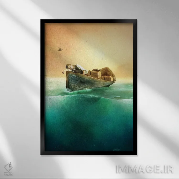 تابلو دکوراتیو جایی اثر دیوگو وریسی مو - نمای قابدار مشکی