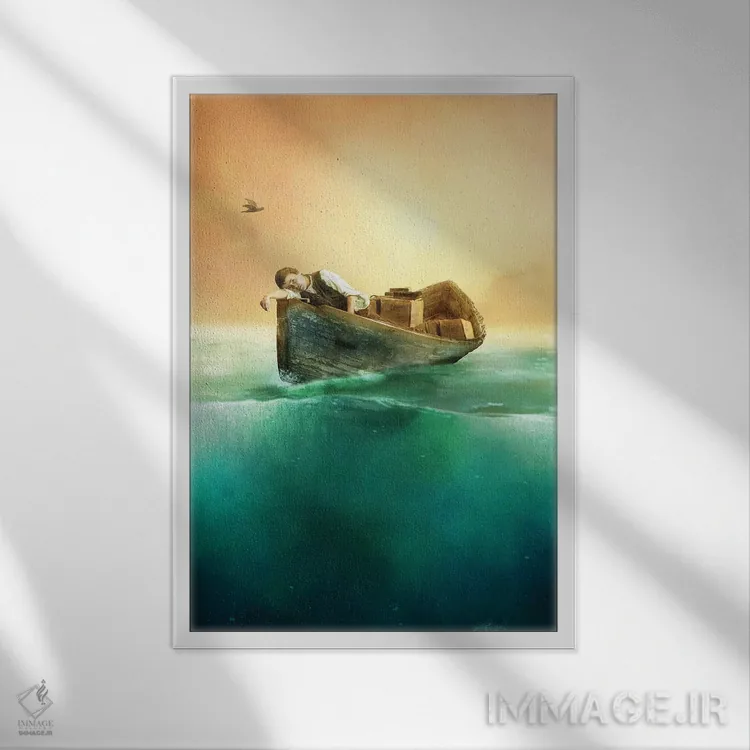 تابلو دکوراتیو جایی اثر دیوگو وریسی مو - نمای قابدار سفید