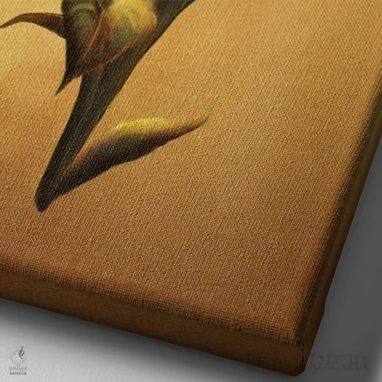 تابلو دکوراتیو شکوفه در غروب اثر دیوگو وریسی مو - نمای نزدیک بافت بوم