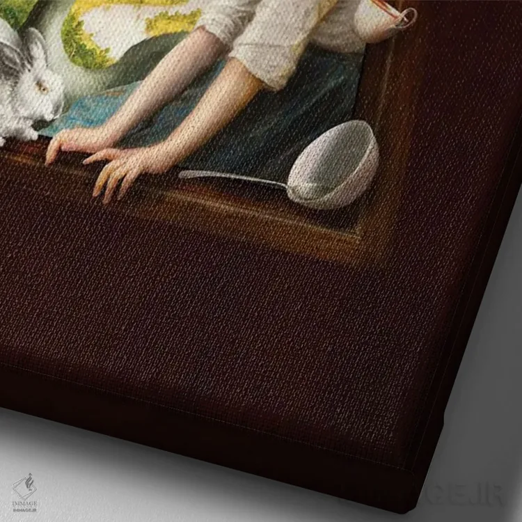 تابلو دکوراتیو یک ماجرای دیوانه وار اثر دیوگو وریسی مو - نمای نزدیک بافت بوم