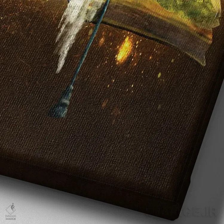 تابلو دکوراتیو کتاب افسون شده اثر دیوگو وریسی مو - نمای نزدیک بافت بوم