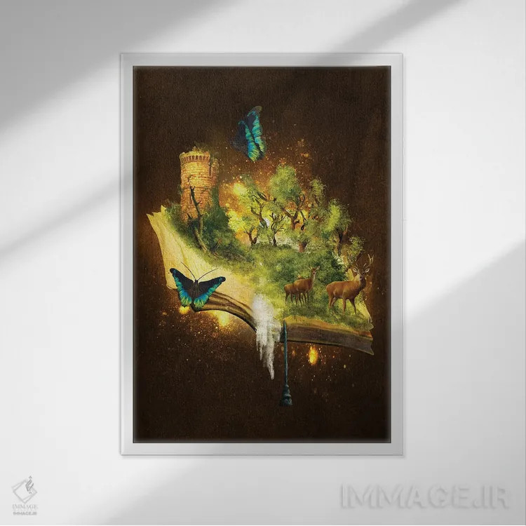 تابلو دکوراتیو کتاب افسون شده اثر دیوگو وریسی مو - نمای قابدار سفید