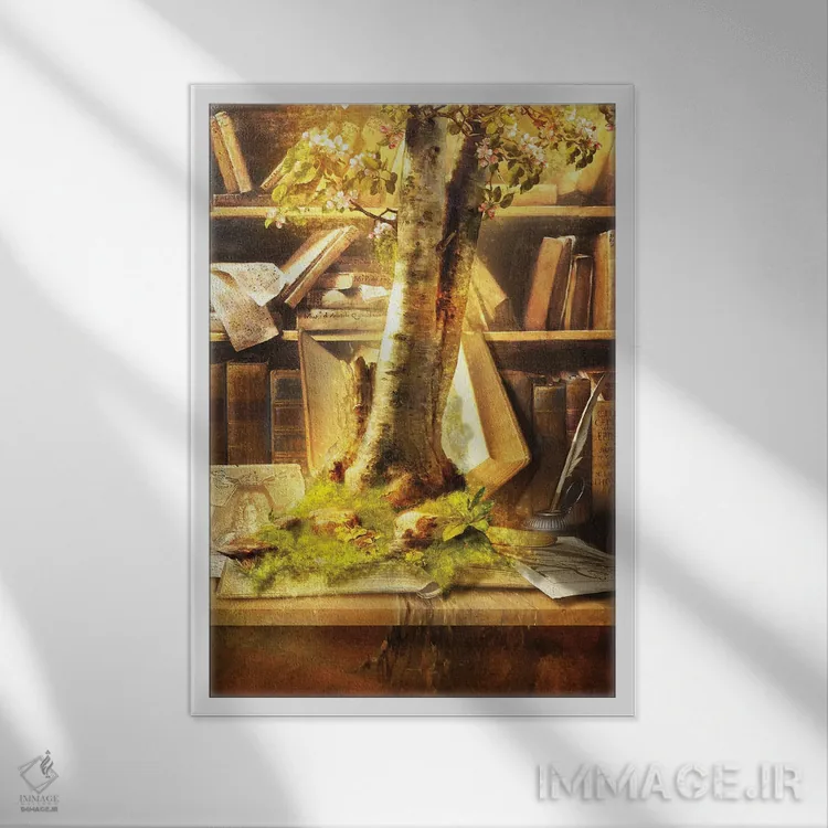 تابلو دکوراتیو کتاب زنده اثر دیوگو وریسی مو - نمای قابدار سفید