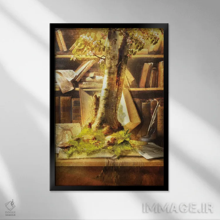 تابلو دکوراتیو کتاب زنده اثر دیوگو وریسی مو - نمای قابدار مشکی