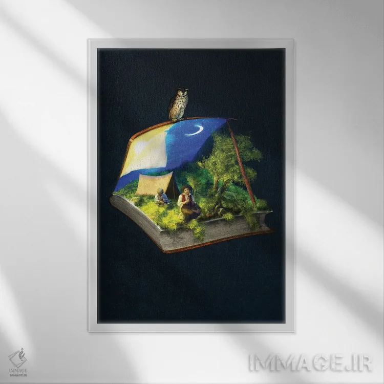 تابلو دکوراتیو داستان های کمپینگ اثر دیوگو وریسی مو - نمای قابدار سفید