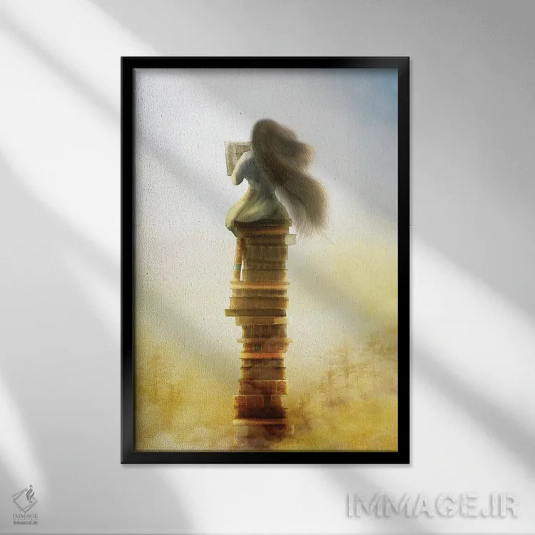 تابلو دکوراتیو الهام گرفته اثر دیوگو وریسی مو - نمای قابدار مشکی