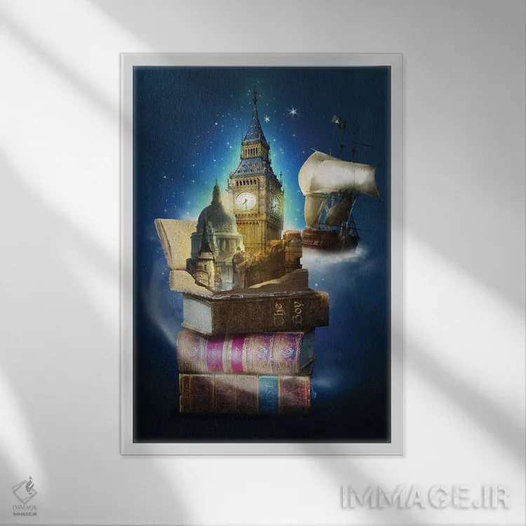 تابلو دکوراتیو داستان هایی از ستاره دوم اثر دیوگو وریسی مو - نمای قابدار سفید