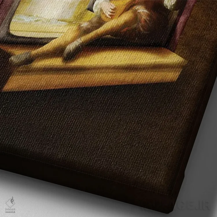 تابلو دکوراتیو جایی شاد اثر دیوگو وریسی مو - نمای نزدیک بافت بوم