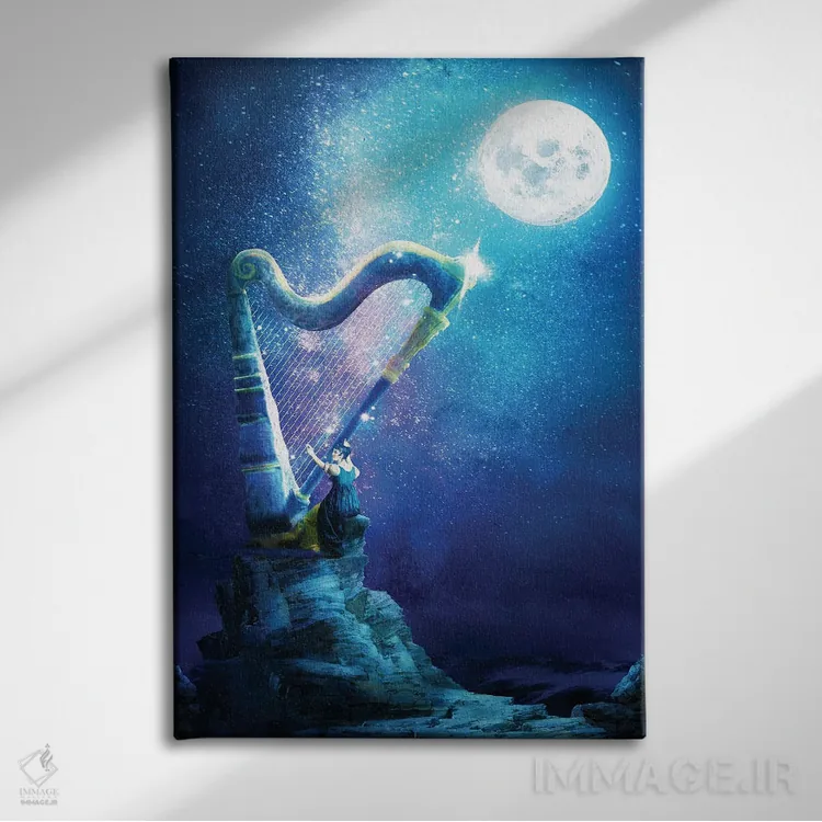 تابلو دکوراتیو چامه ماه اثر دیوگو وریسی مو - نمای روبهرو روی دیوار