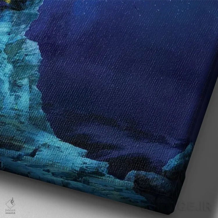 تابلو دکوراتیو چامه ماه اثر دیوگو وریسی مو - نمای نزدیک بافت بوم