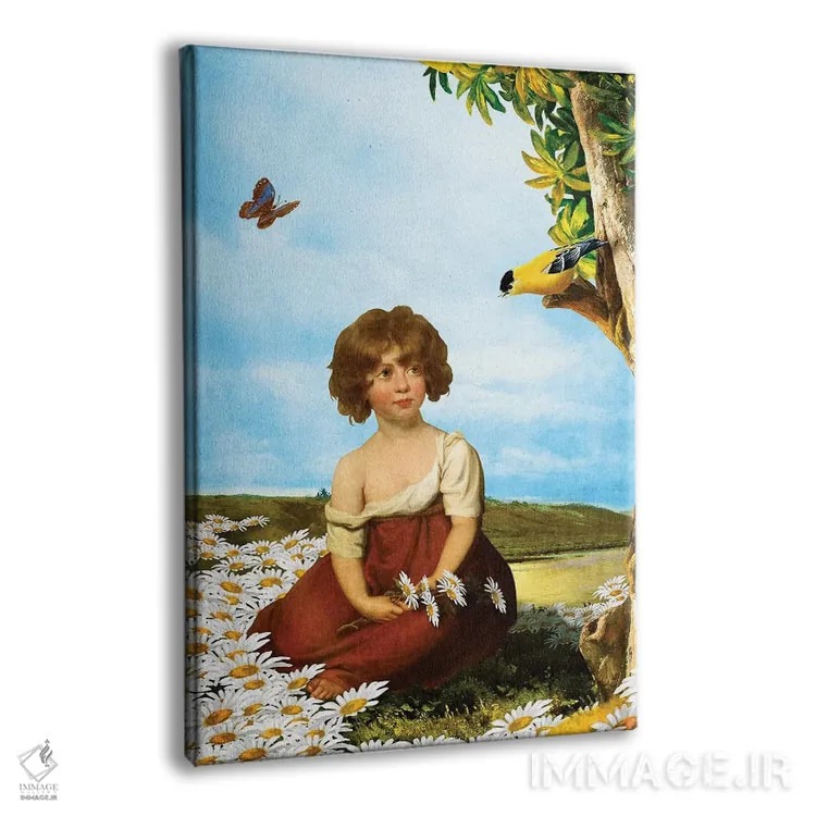 تابلو دکوراتیو بابونه اثر دیوگو وریسی مو - نمای پرسپکتیو محصول