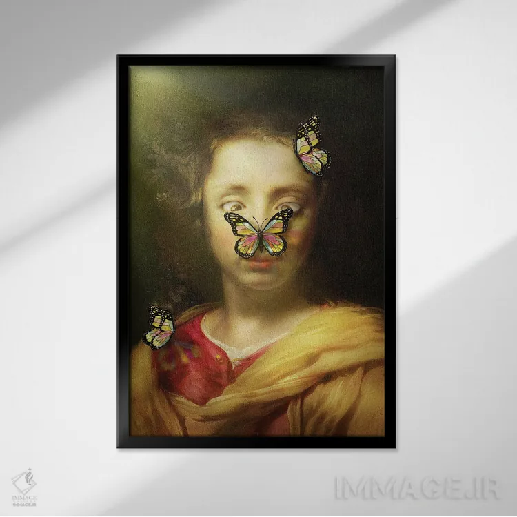 تابلو دکوراتیو امید بالدار اثر دیوگو وریسی مو - نمای قابدار مشکی