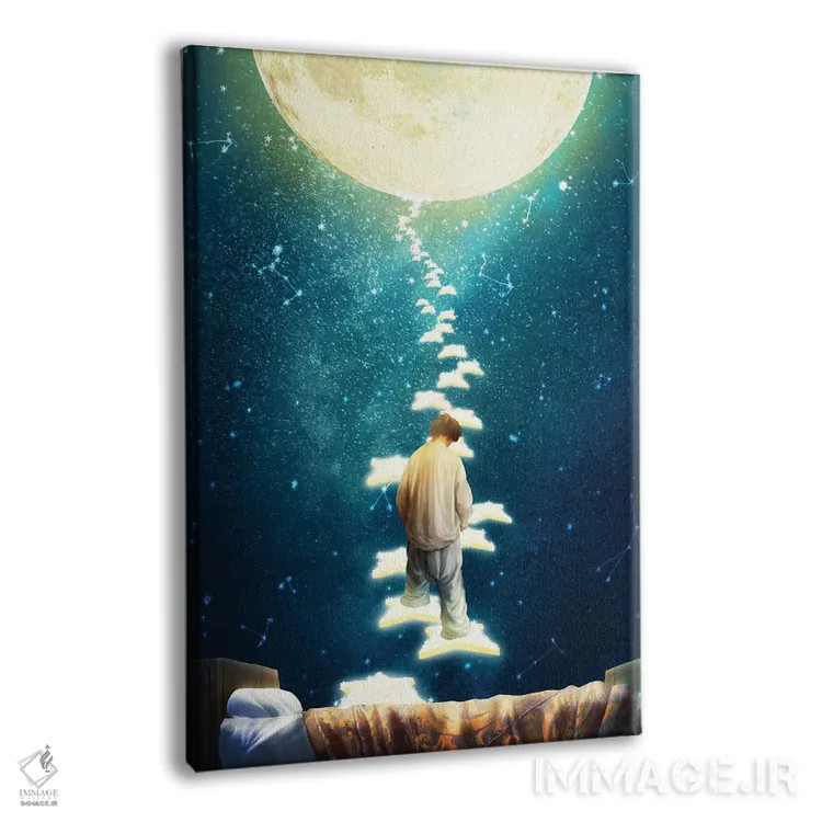 تابلو دکوراتیو مسیر ستاره ها اثر دیوگو وریسی مو - نمای پرسپکتیو محصول