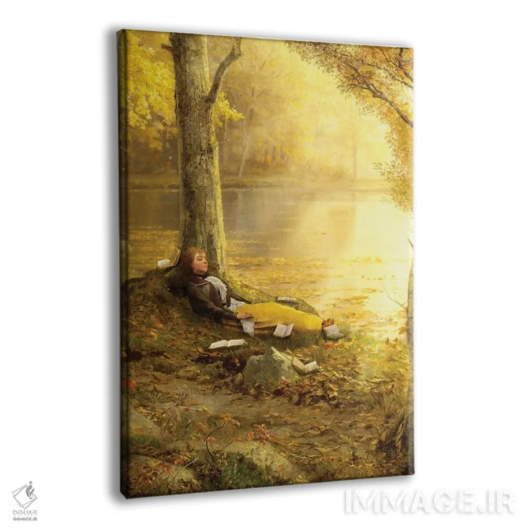 تابلو دکوراتیو مطالعه زیر آفتاب طلایی اثر دیوگو وریسی مو - نمای پرسپکتیو محصول