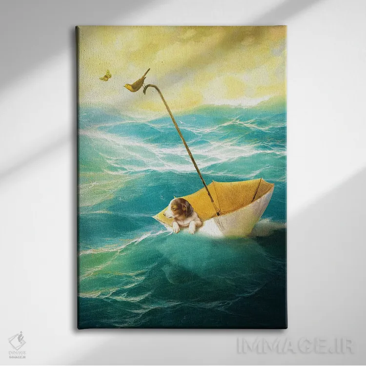 تابلو دکوراتیو رانده شدن به دوردست اثر دیوگو وریسی مو - نمای روبهرو روی دیوار