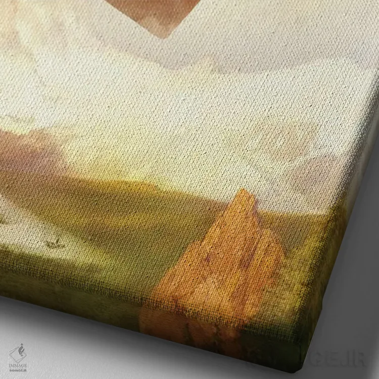 تابلو دکوراتیو مسافران داستان ۳ اثر دیوگو وریسی مو - نمای نزدیک بافت بوم