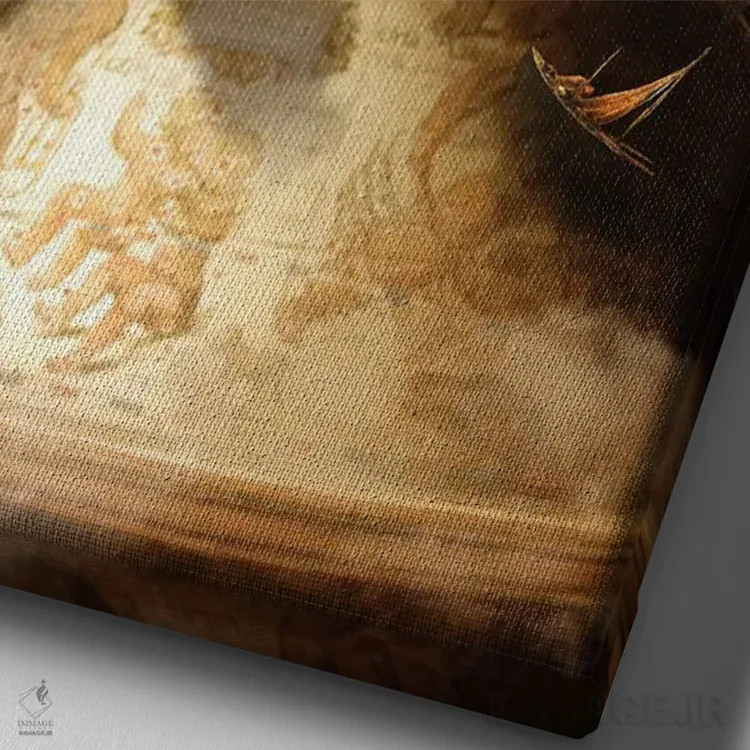 تابلو دکوراتیو کاوشگر کوچک اثر دیوگو وریسی مو - نمای نزدیک بافت بوم