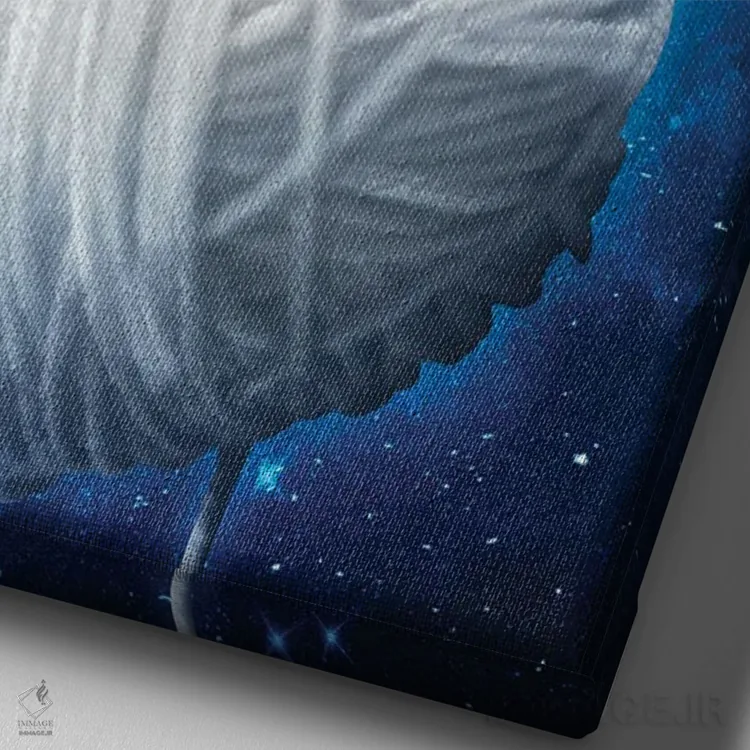 تابلو دکوراتیو ماهی های درخشان اثر دیوگو وریسی مو - نمای نزدیک بافت بوم