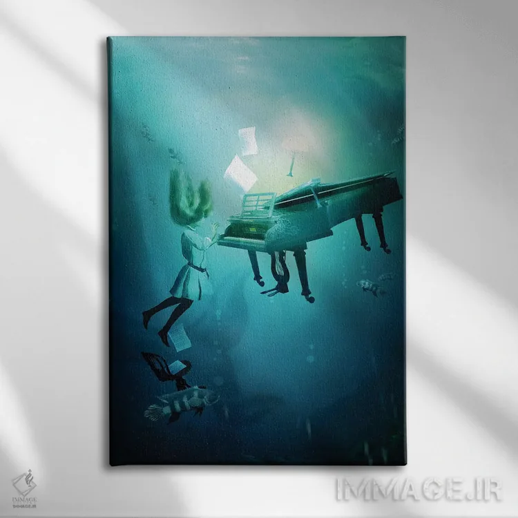 تابلو دکوراتیو لالایی دریا اثر دیوگو وریسی مو - نمای روبهرو روی دیوار