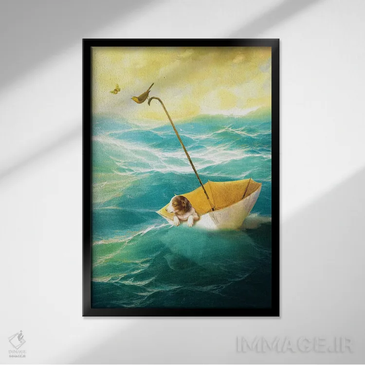 تابلو دکوراتیو رانده شدن به دوردست اثر دیوگو وریسی مو - نمای قابدار مشکی