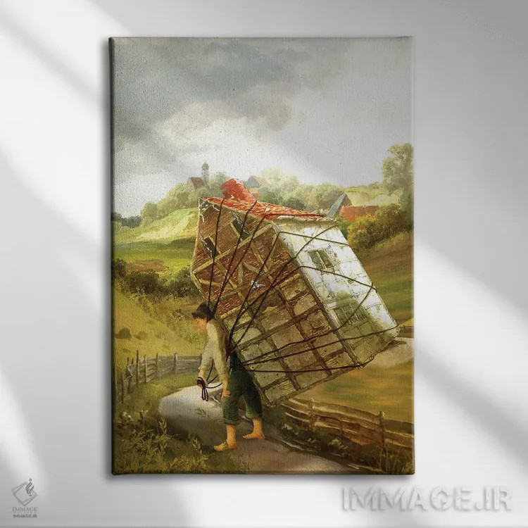تابلو دکوراتیو اسباب کشی اثر دیوگو وریسی مو - نمای روبهرو روی دیوار