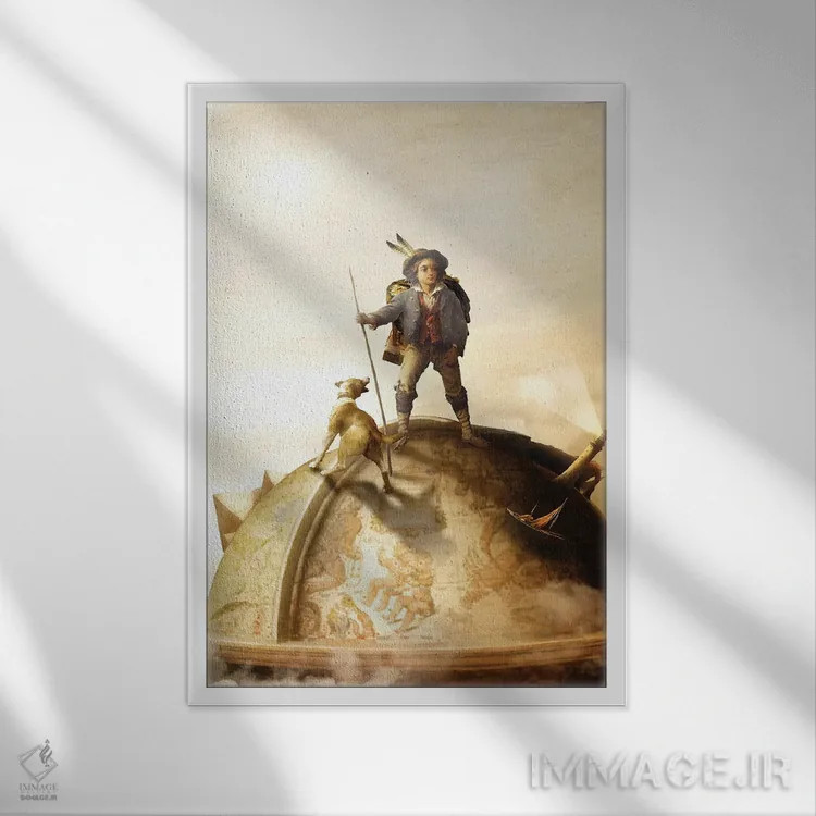 تابلو دکوراتیو کاوشگر کوچک اثر دیوگو وریسی مو - نمای قابدار سفید