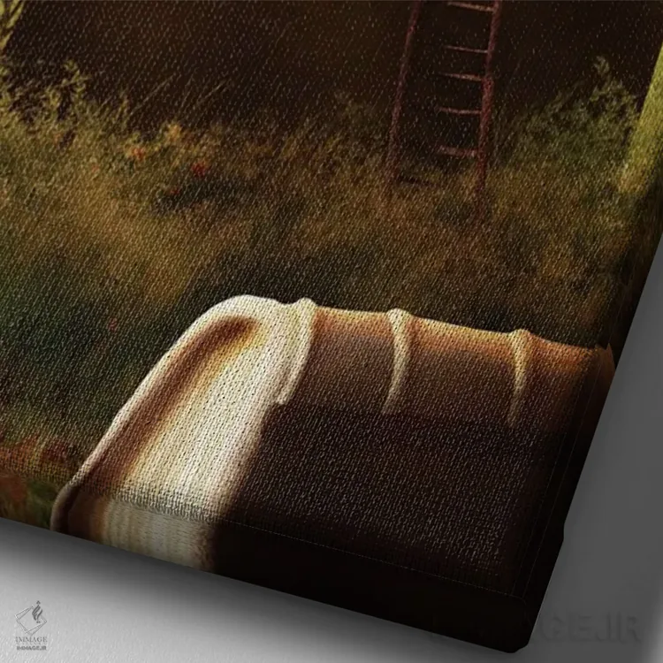 تابلو دکوراتیو داستان های در حال رشد اثر دیوگو وریسی مو - نمای نزدیک بافت بوم