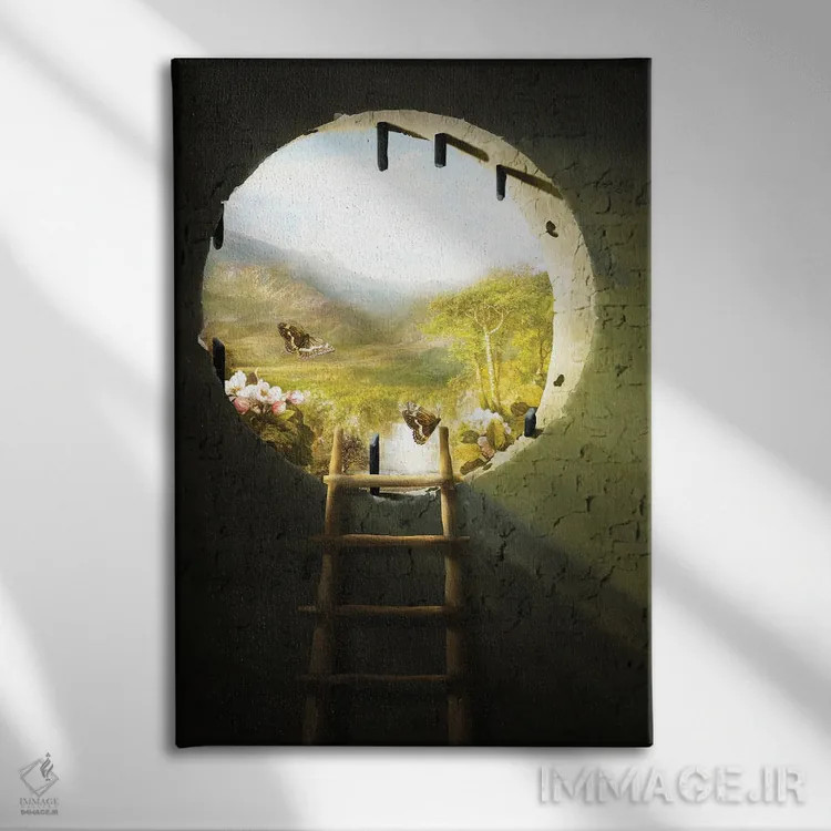 تابلو دکوراتیو فرار اثر دیوگو وریسی مو - نمای روبهرو روی دیوار