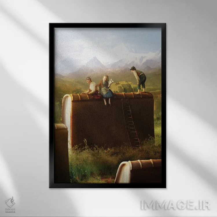 تابلو دکوراتیو داستان های در حال رشد اثر دیوگو وریسی مو - نمای قابدار مشکی