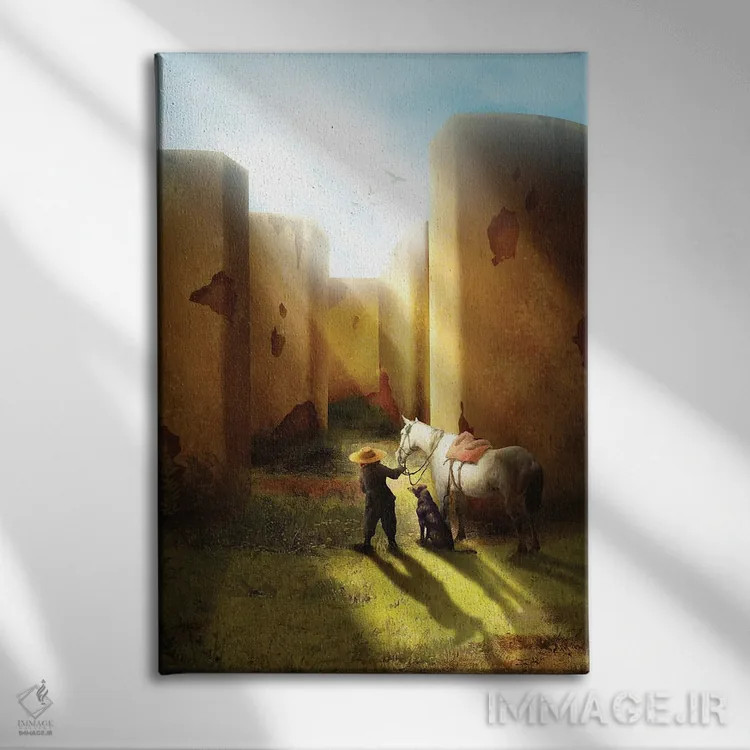 تابلو دکوراتیو درون هزارتو اثر دیوگو وریسی مو - نمای روبهرو روی دیوار