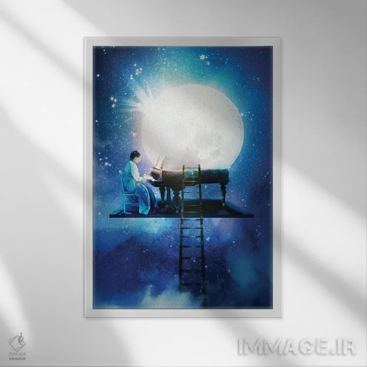 تابلو دکوراتیو سونات ماه اثر دیوگو وریسی مو - نمای قابدار سفید