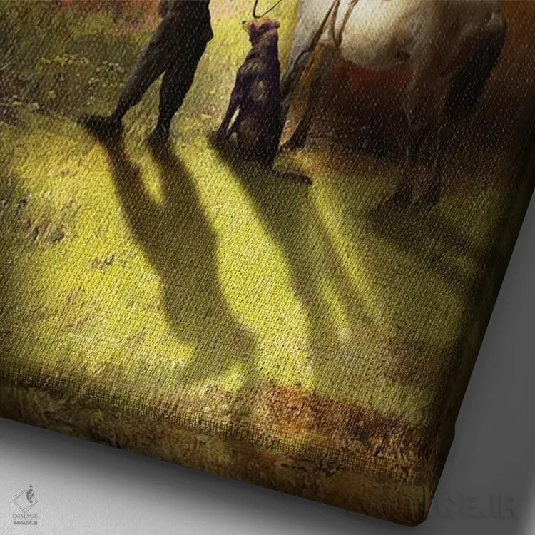 تابلو دکوراتیو درون هزارتو اثر دیوگو وریسی مو - نمای نزدیک بافت بوم