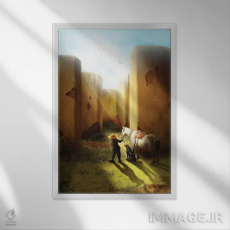 تابلو دکوراتیو درون هزارتو اثر دیوگو وریسی مو - نمای قابدار سفید