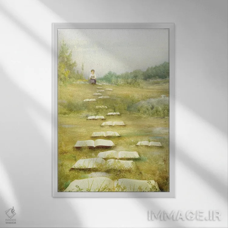 تابلو دکوراتیو داستان های دنبال دار اثر دیوگو وریسی مو - نمای قابدار سفید