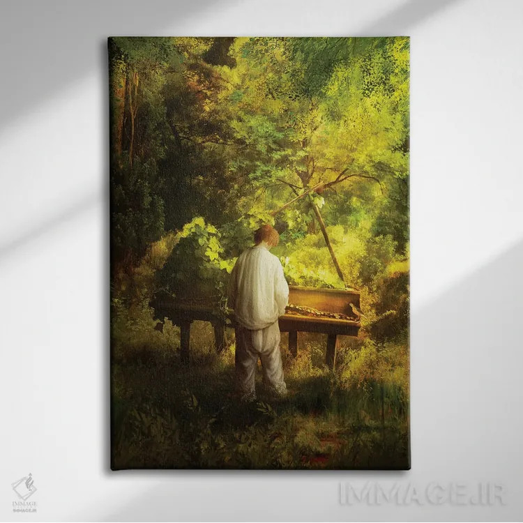 تابلو دکوراتیو سمفونی جنگل اثر دیوگو وریسی مو - نمای روبهرو روی دیوار