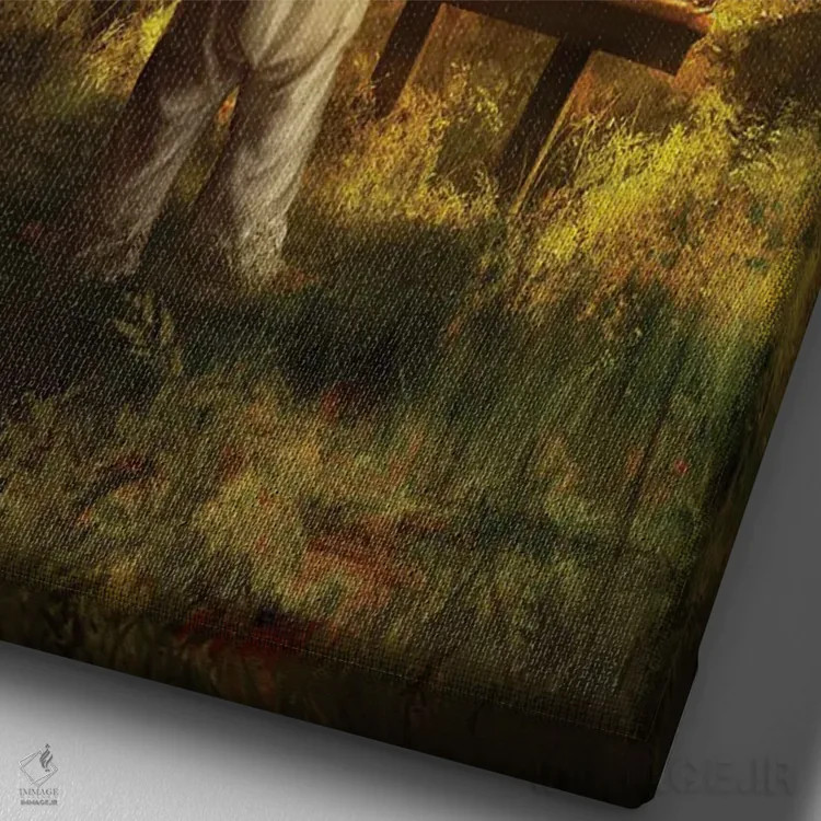 تابلو دکوراتیو سمفونی جنگل اثر دیوگو وریسی مو - نمای نزدیک بافت بوم