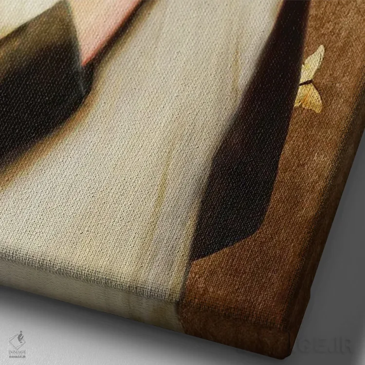 تابلو دکوراتیو خواننده اثر دیوگو وریسی مو - نمای نزدیک بافت بوم