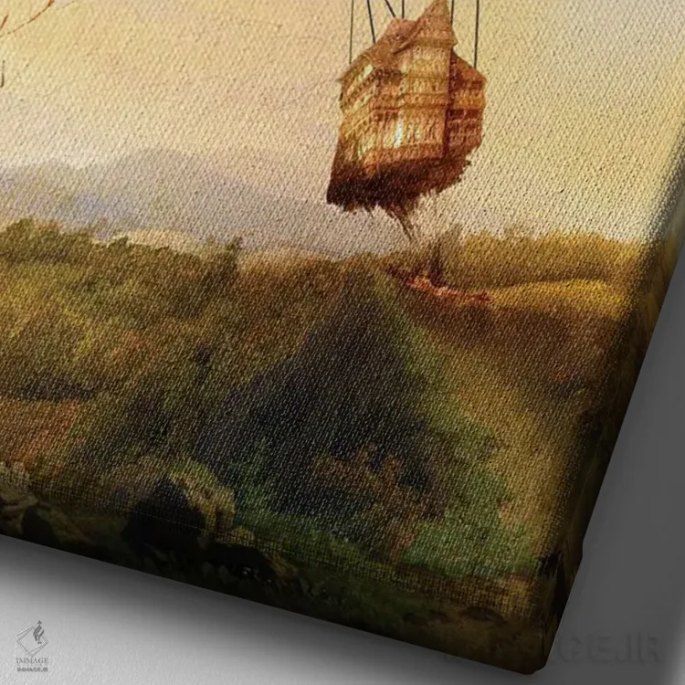 تابلو دکوراتیو شسته شده/برده شده با جریان اثر دیوگو وریسی مو - نمای نزدیک بافت بوم
