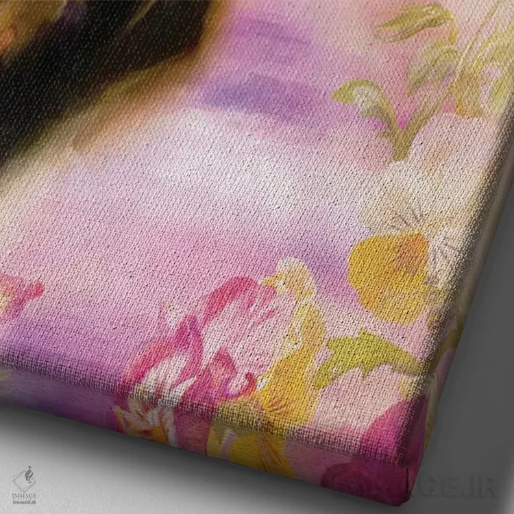 تابلو دکوراتیو نور درونی اثر دیوگو وریسی مو - نمای نزدیک بافت بوم