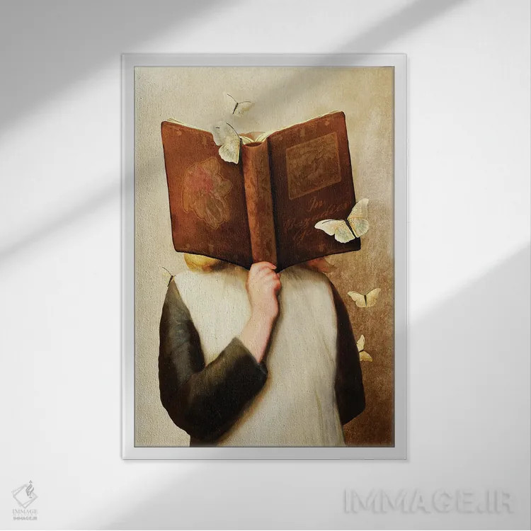 تابلو دکوراتیو خواننده اثر دیوگو وریسی مو - نمای قابدار سفید