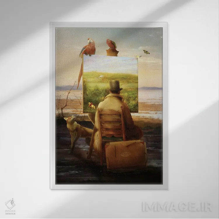 تابلو دکوراتیو آنچه زمانی بود اثر دیوگو وریسی مو - نمای قابدار سفید