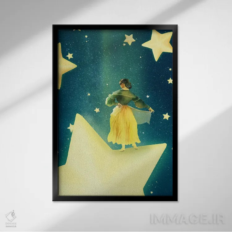 تابلو دکوراتیو رقاص ستاره اثر دیوگو وریسی مو - نمای قابدار مشکی