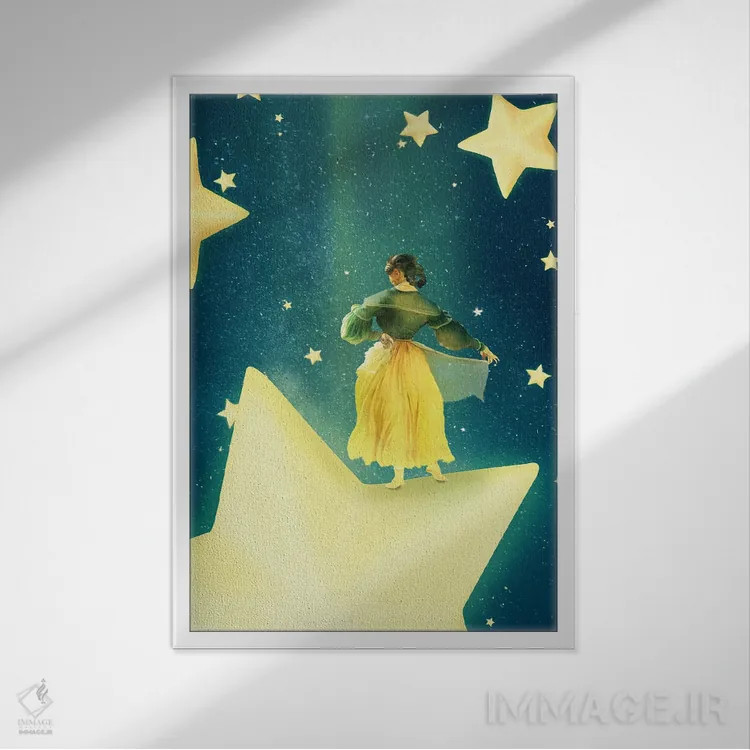 تابلو دکوراتیو رقاص ستاره اثر دیوگو وریسی مو - نمای قابدار سفید