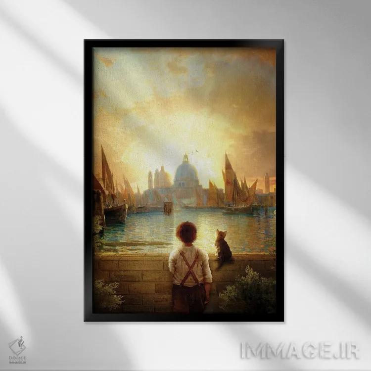 تابلو دکوراتیو آسمانی دیگر اثر دیوگو وریسی مو - نمای قابدار مشکی