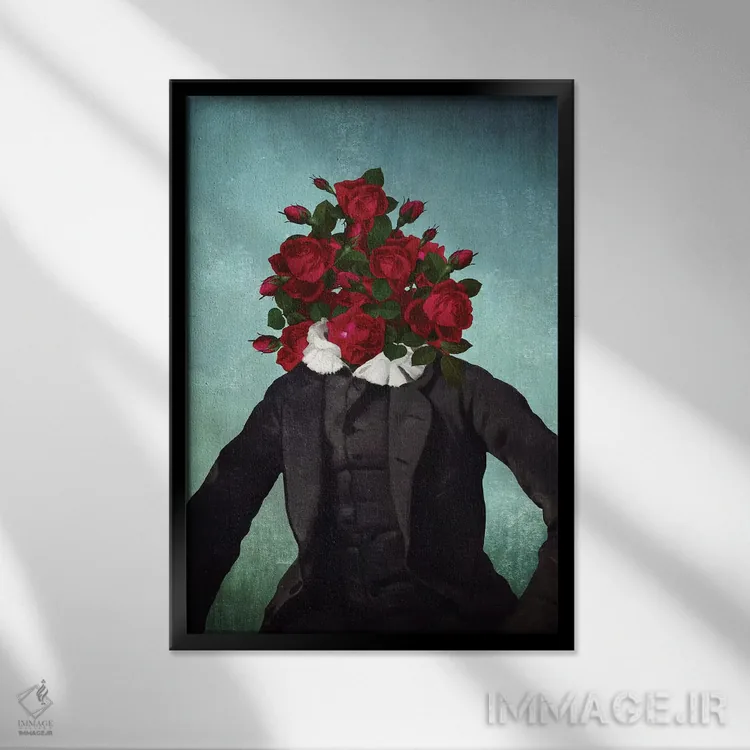 تابلو دکوراتیو آقای رمانتیک اثر دیوگو وریسی مو - نمای قابدار مشکی