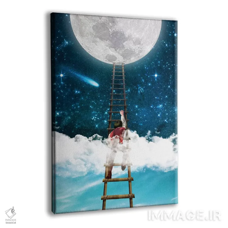 تابلو دکوراتیو دست یابی به ماه ۱ اثر دیوگو وریسی مو - نمای پرسپکتیو محصول