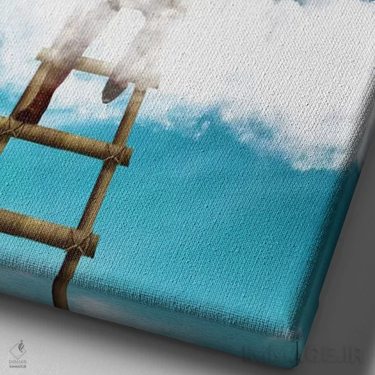 تابلو دکوراتیو دست یابی به ماه ۱ اثر دیوگو وریسی مو - نمای نزدیک بافت بوم