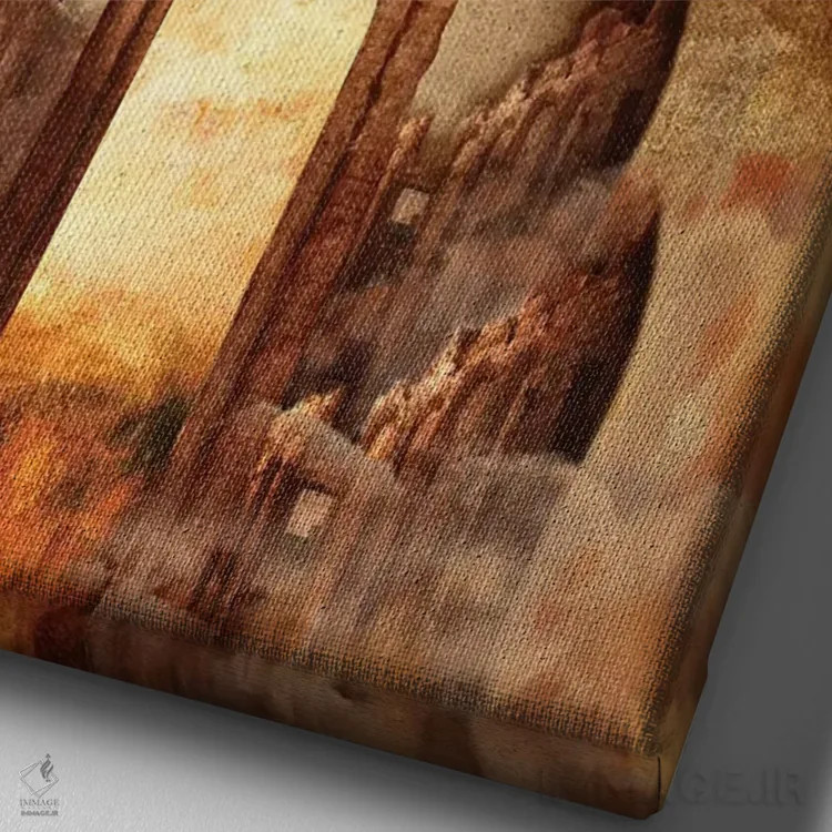 تابلو دکوراتیو پرسفونه اثر دیوگو وریسی مو - نمای نزدیک بافت بوم