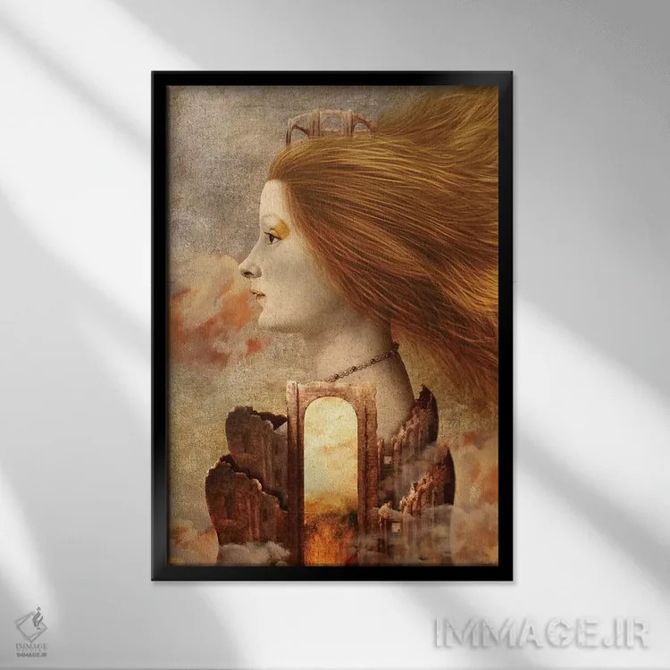 تابلو دکوراتیو پرسفونه اثر دیوگو وریسی مو - نمای قابدار مشکی